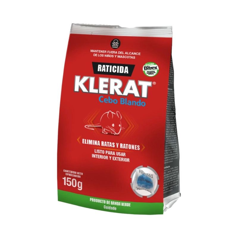 GENERICO - RATICIDA KLERAT PASTA CEBO 150 GRS 15 BOLSITAS