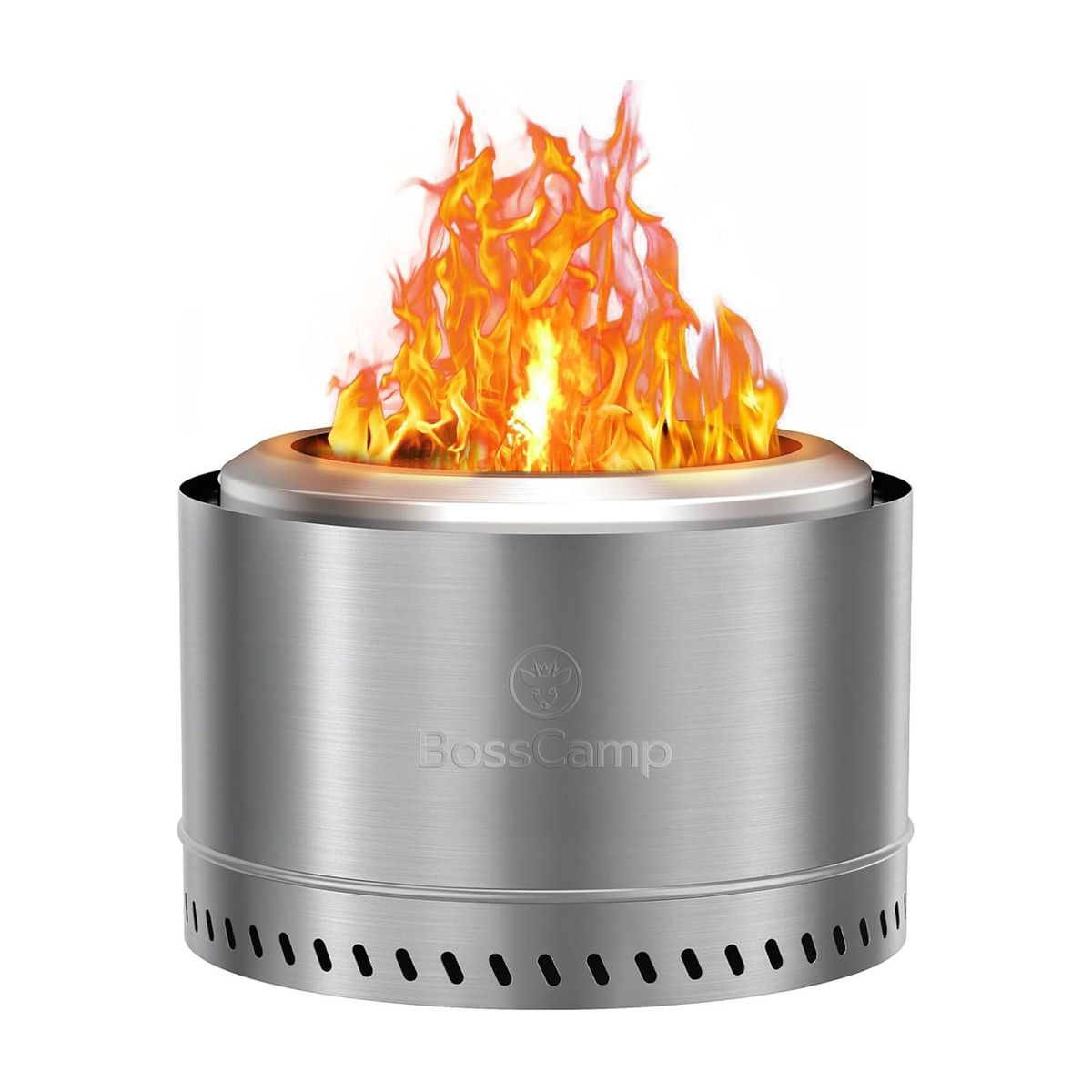 BOSSCAMP - Brasero Fogón FireBoss Inferno Terraza Exterior Sin Humo 48Cm BossCamp Silver