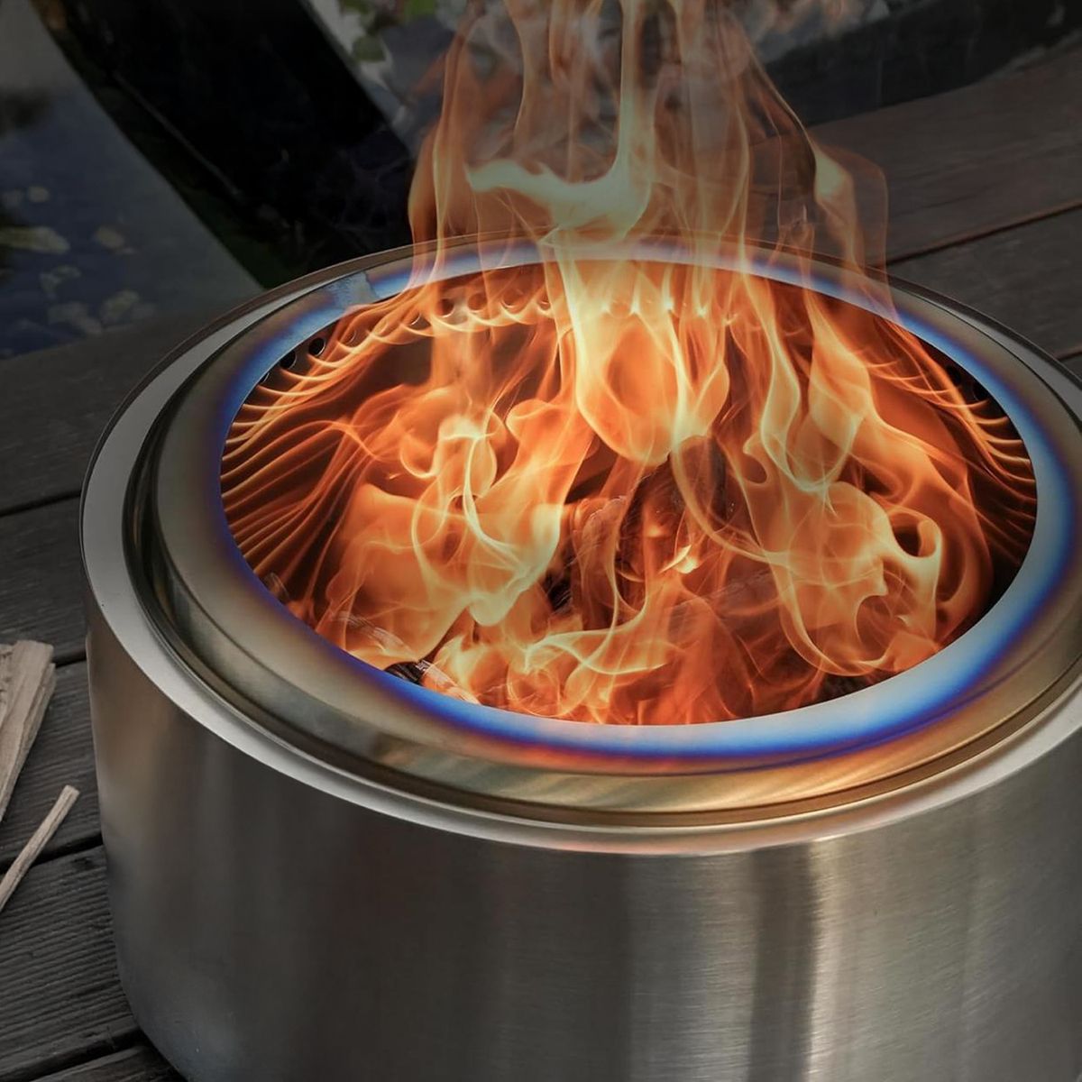 BOSSCAMP - Brasero Fogón FireBoss Inferno Terraza Exterior Sin Humo 48Cm BossCamp Silver