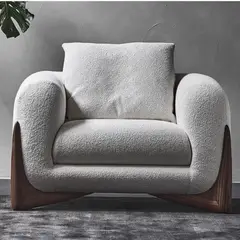 SANTU HOME & DECO - Sofá Poltrona Diseño Wabi Sabi Blanco