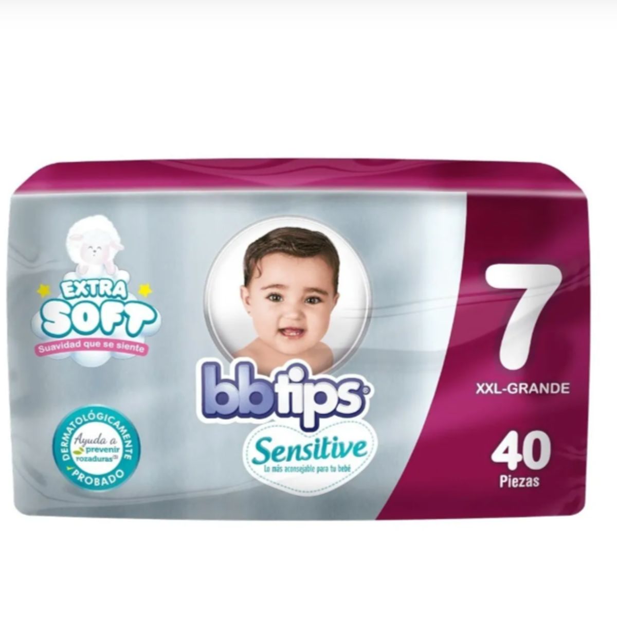 GENERICO - Pañales Bbtips 7 Xxl-grande Unisex Sobre 17 Kilos