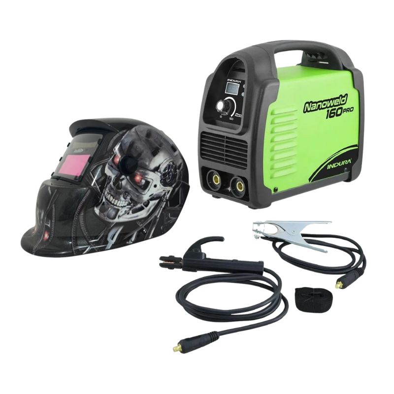 INDURA - kit Soldadora Indura MMA 160 A + Máscara Fotosensible Redbo