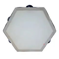 PUNTO STORE - Pandero Hexagonal 8 Pulgadas Madera - PS