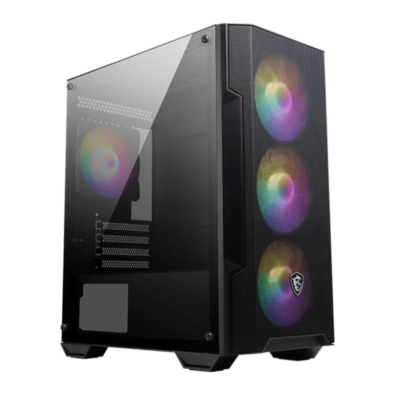 MSI - Gabinete Gamer MSI MAG FORGE M100A, 4 Ventiladores RGB, mATX