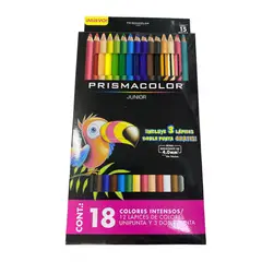 PRISMACOLOR - Lápices Junior 18 Colores 15pcs