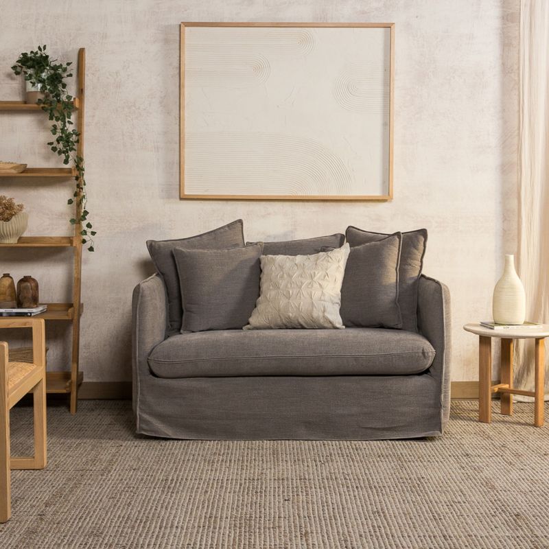 AMOBLE - Sofa Jacinta Gris Mi 140 Amoblé