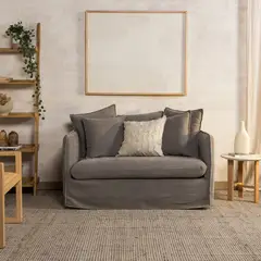 AMOBLE - Sofa Jacinta Gris Mi 140 Amoblé