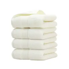 GARSIL - Pack 4 Toalla Blanca Algodon Pelo Piso Hotel Spa 50x100