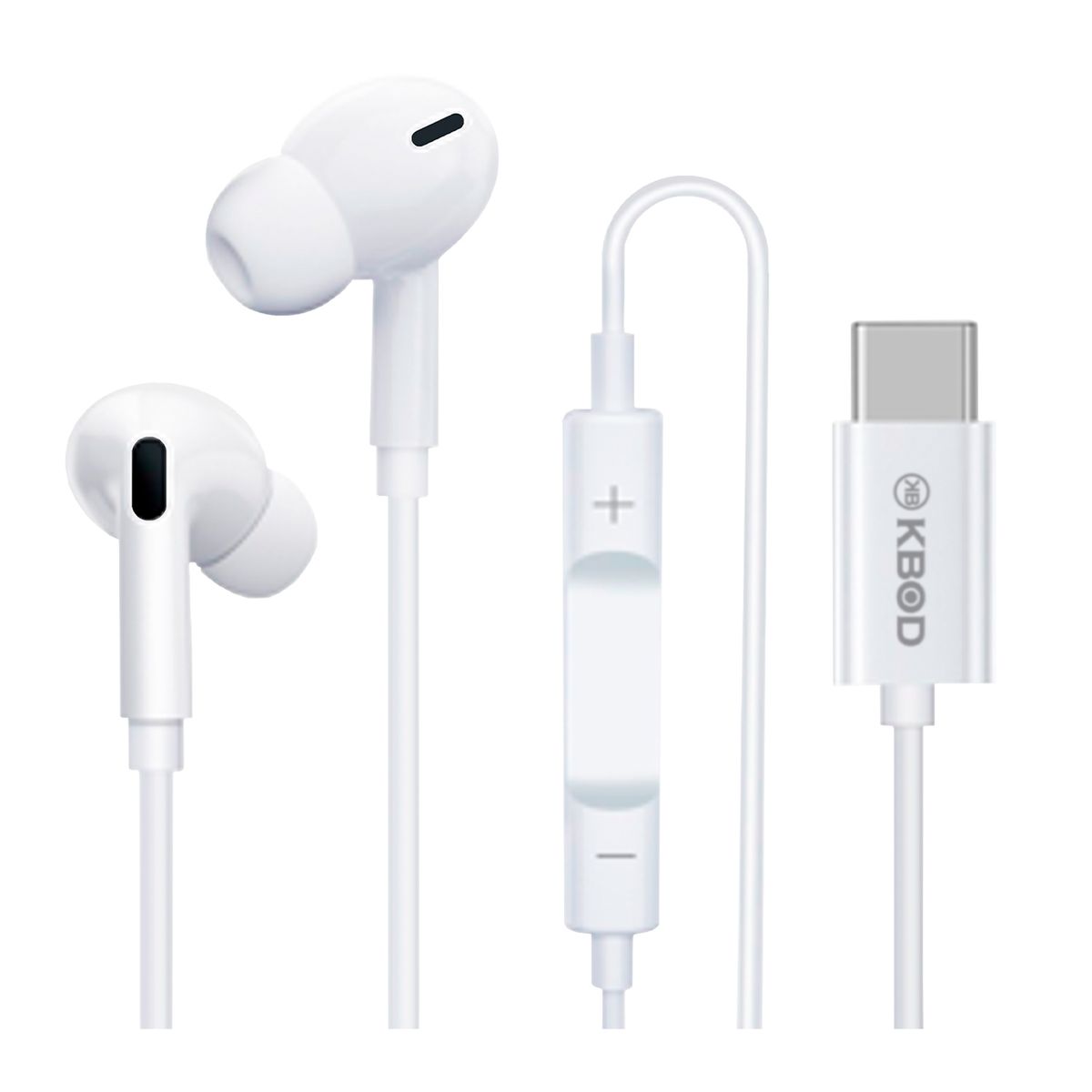 KBOD - Audífonos Con Cable Y Micrófono Kbod Ear30 Pro Tipo C