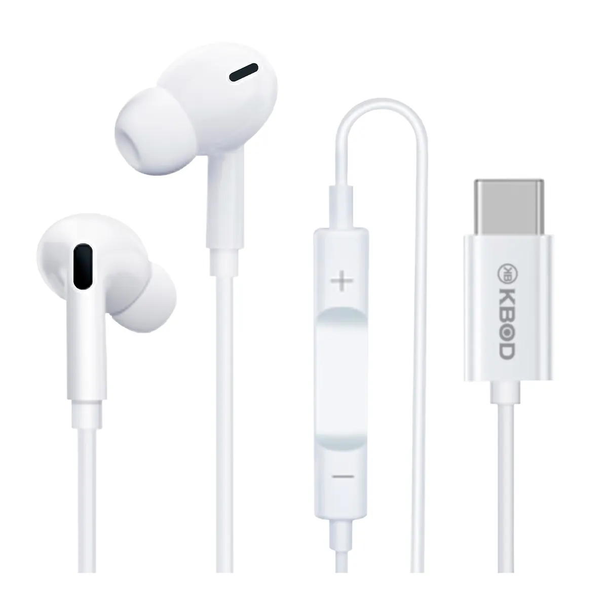 KBOD - Audífonos Con Cable Y Micrófono Kbod Ear30 Pro Tipo C
