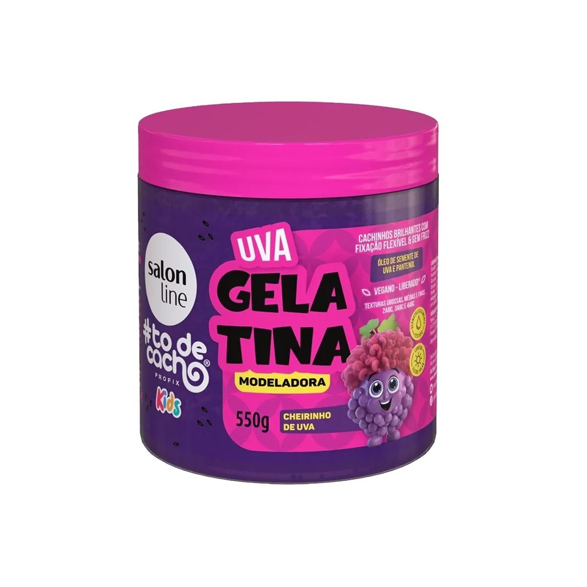 SALON LINE - TODECACHO GELATINA MODELADORA KIDS DE UVA 550GR SALON LINE