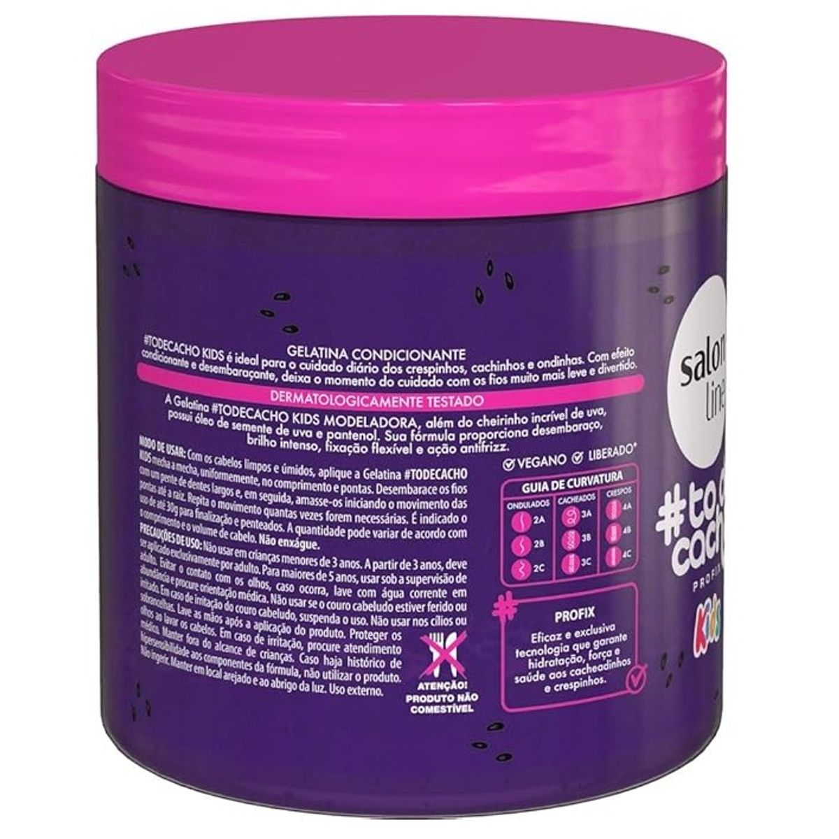SALON LINE - TODECACHO GELATINA MODELADORA KIDS DE UVA 550GR SALON LINE