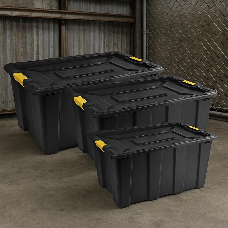 GENERICO - Pack 3 Cajas Plasticas 100 lts - TG09