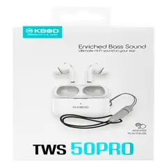 KBOD - Audífonos Inalámbricos Tws 50 Pro Bluetooth V5.3 Blanco
