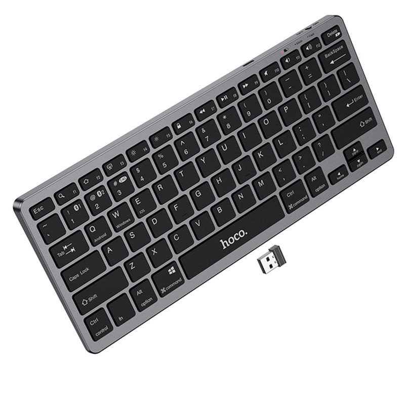 HOCO - Teclado Inalámbrico y Bluetooth para Teléfono PC Tablet