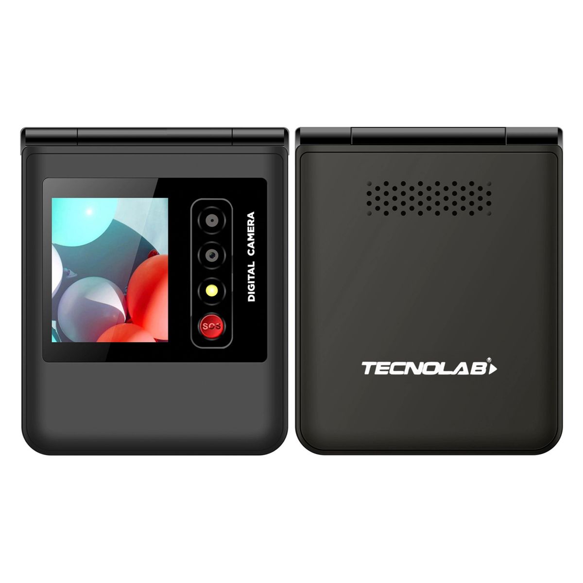 TECNOLAB - Telefono Celular Adulto Mayor 4G DualSim Almeja TL709 Negro