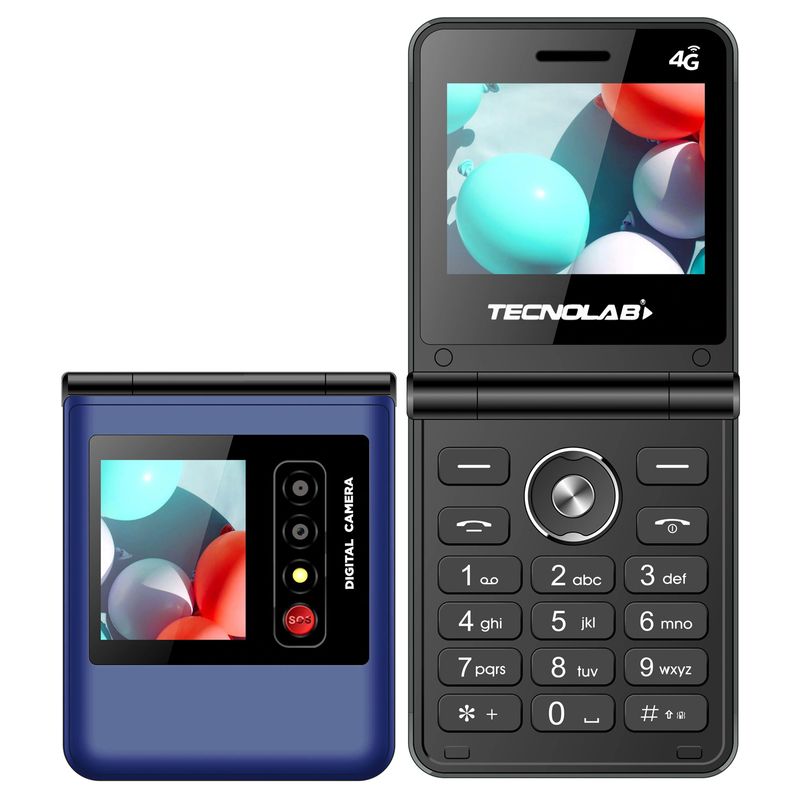 TECNOLAB - Telefono Celular Adulto Mayor 4G DualSim Almeja TL709 Azul