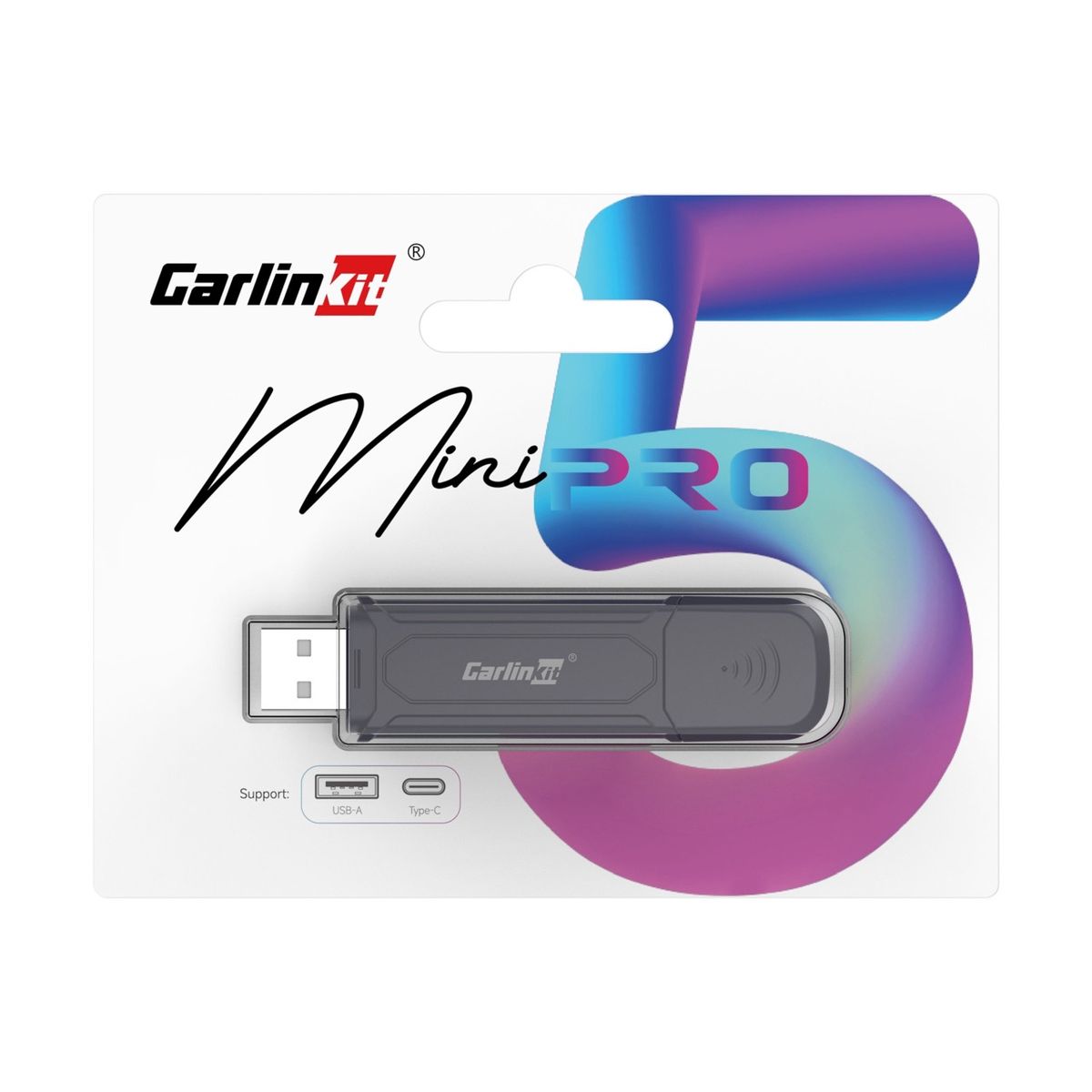 GENERICO - Carlinkit mini 5 Adaptador Inalámbrico Carplay-Android auto Usb Para Autos