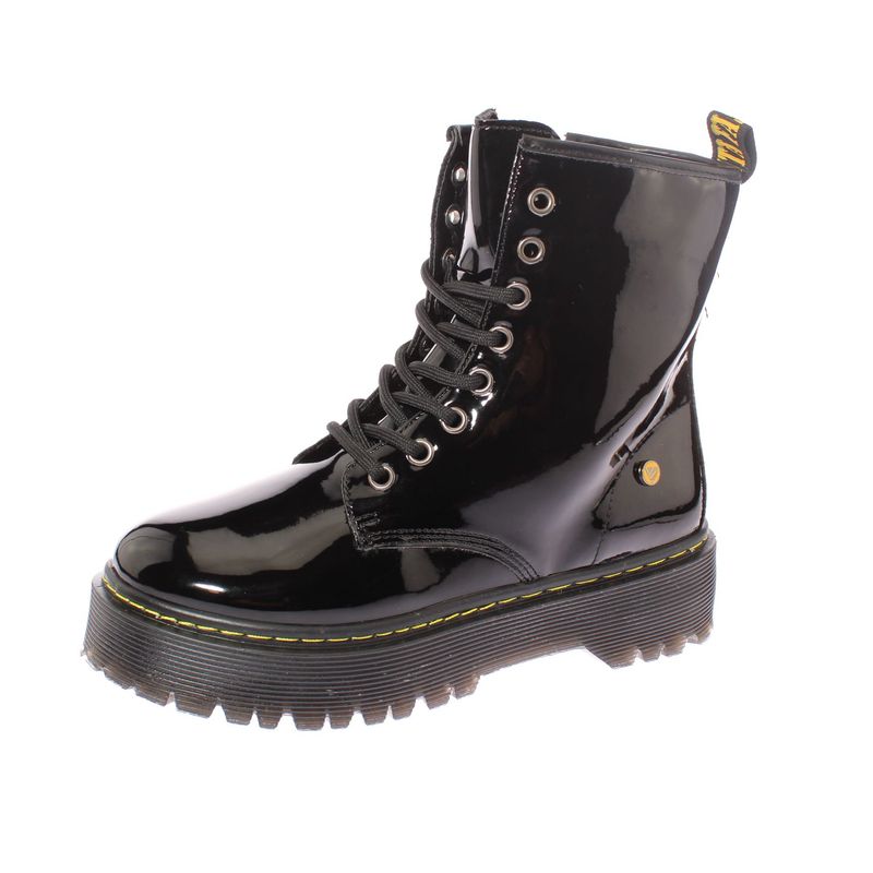SOLLU - Botin Para Mujer Color Negro/Amarillo