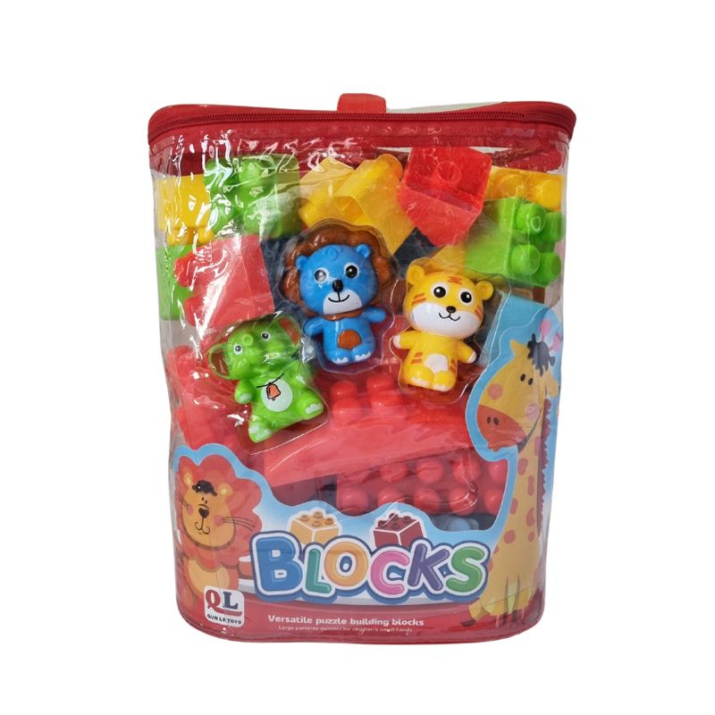 GENERICO - Mochila Bloques Armables Para Niños Mochila Juguetes 70pzs