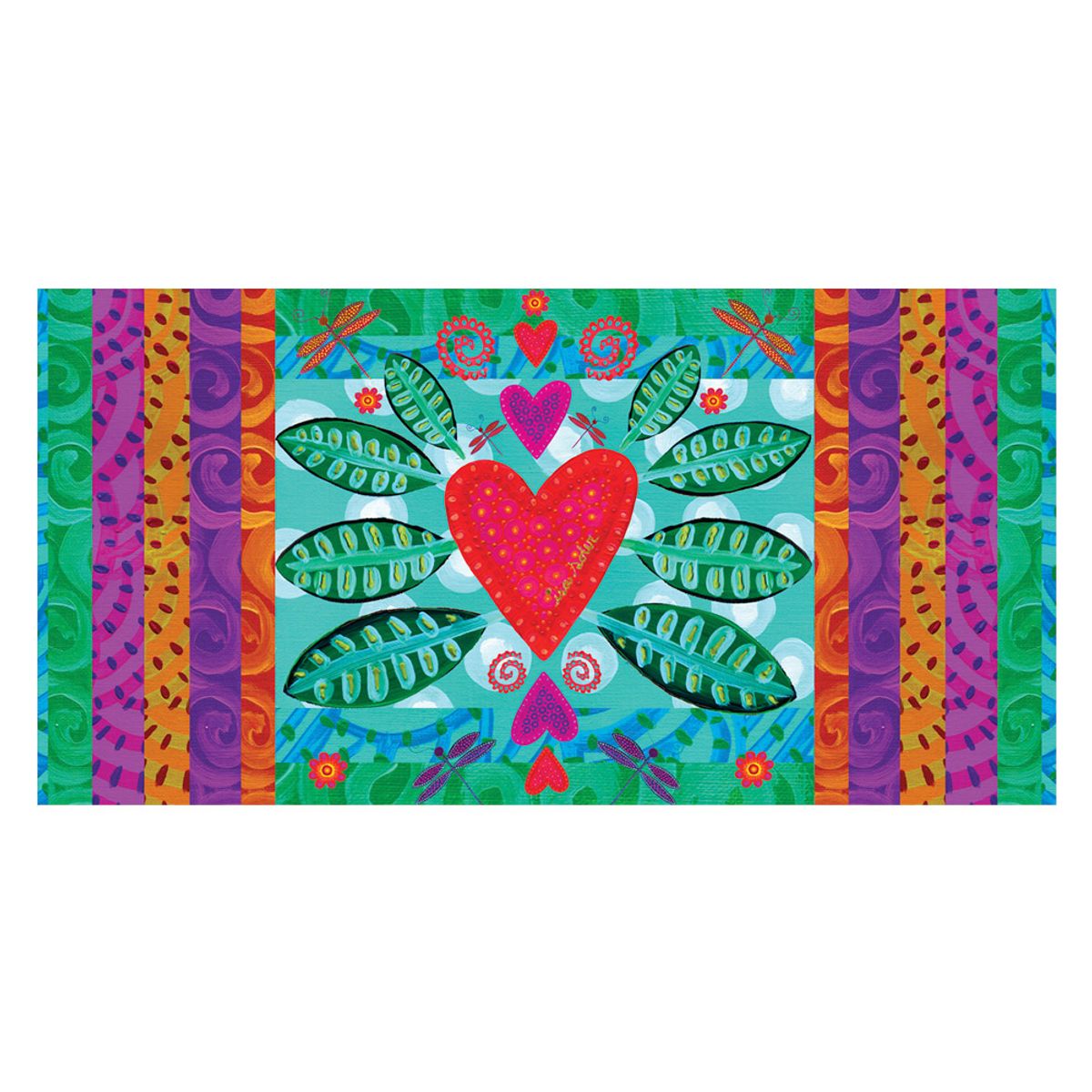 ISA SOLER - Alfombra Vinílica 70 X 140 Corazón Día