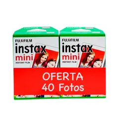 FUJIFILM - Pack Películas Instantáneas Instax Film Mini 40 fotos
