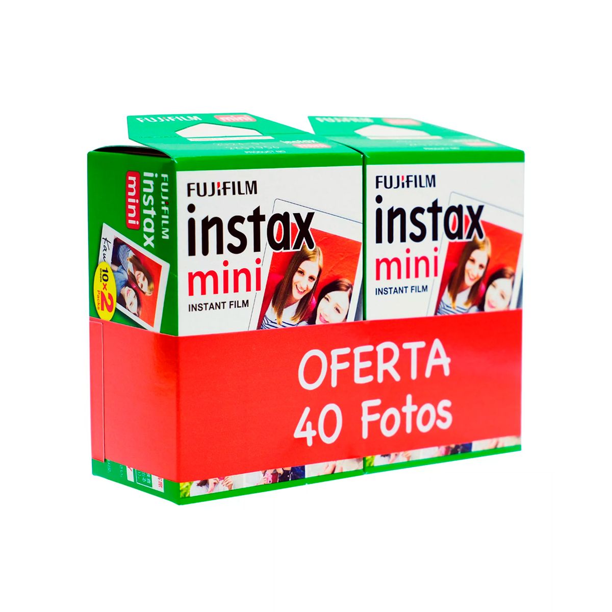 FUJIFILM - Pack Películas Instantáneas Instax Film Mini 40 fotos