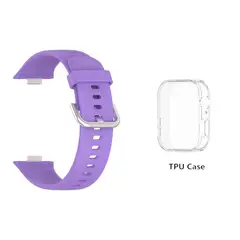 GENERICO - Pack Correa+funda Compatible Smartwatch Huawei Fit 3 lila