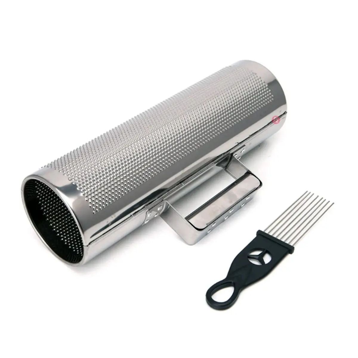 HENDRIX - Guiro 10x3 Pulgadas Color Plata + Cepillo - PS