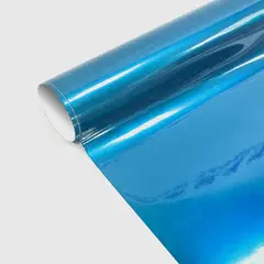 GENERICO - Papel Vinilo Electro Metalico AZUL CIELO Adhesivo Karvas