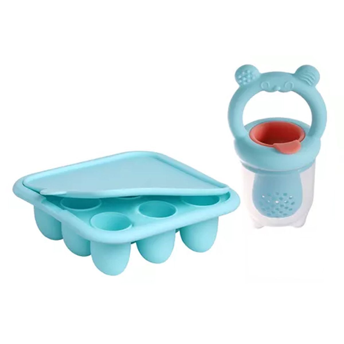 GENERICO - Molde Para Helados + Chupete Fruta Bebe Mordedor Rasca Encia