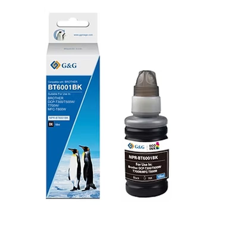 CREA PRINT - Tinta Para Impresora Brother Bt6001bk/bt5001 Color 4 Colores