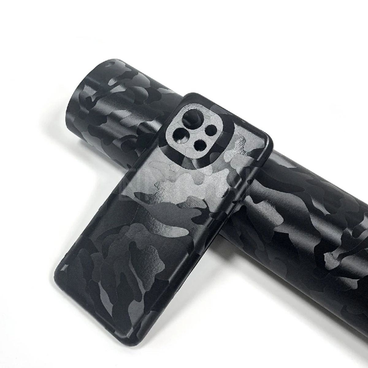 GENERICO - Papel Vinilo 3d Shadow Ghost Camo NEGRO adhesivo Karvas