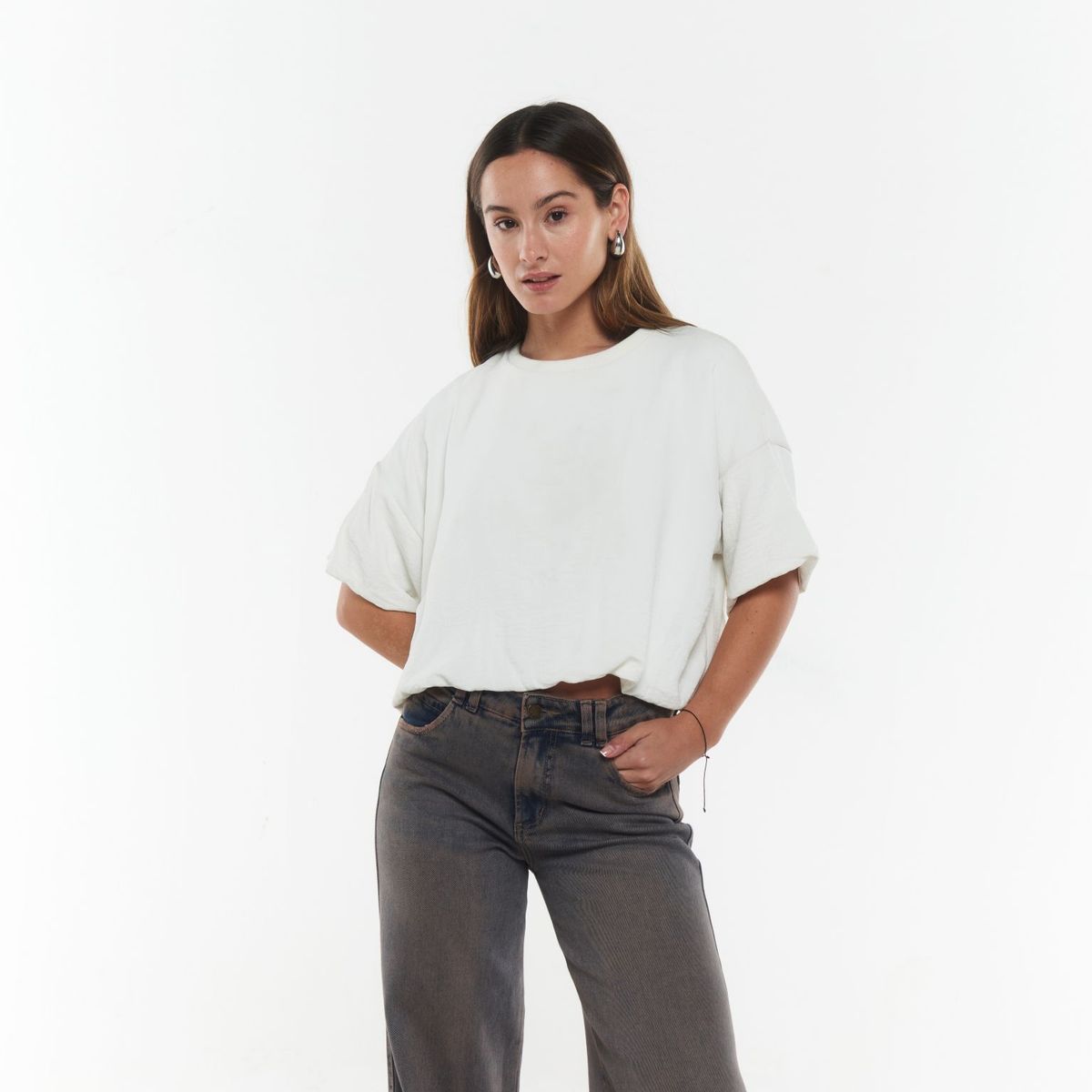 EFESIS - Polera Ebbe Oversize Manga Globo Mujer