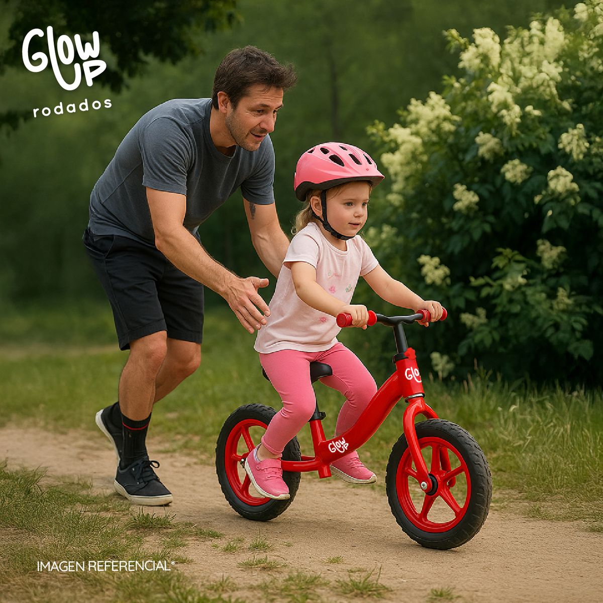 GLOWUP - Bicicleta De Equilibrio Infantil Rojo Dodo Glowup
