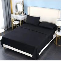 Sabanas 2 Plazas 200 Hilos Negras + 2 fundas