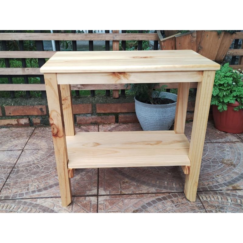 GENERICO - Taburete Doble Madera Cocina Bar Terraza Con Zapatero