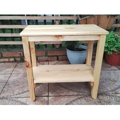 GENERICO - Taburete Doble Madera Cocina Bar Terraza Con Zapatero