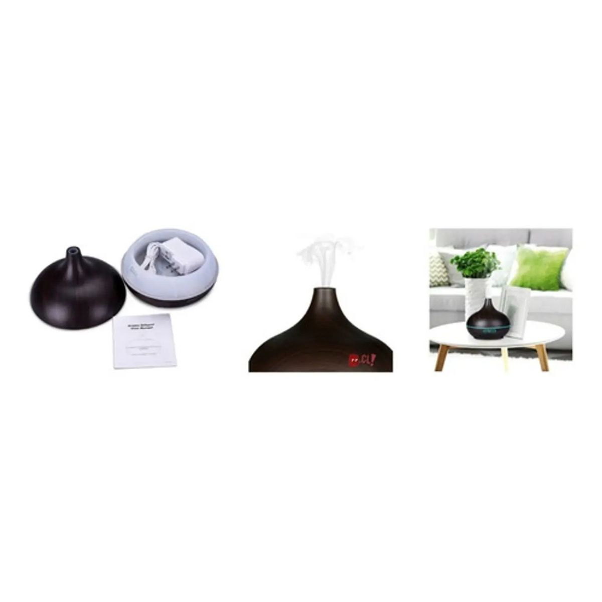 PUNTO STORE - Humidificador Y Difusor De Aromas 300ml Madera Oscuro - Ps