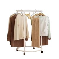 Perchero Giratorio Exhibidor Organizador Colgador De Ropa Blanco