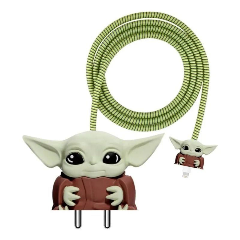 GENERICO - Funda Protectora Con Cargador De Silicona Suave Baby Yoda