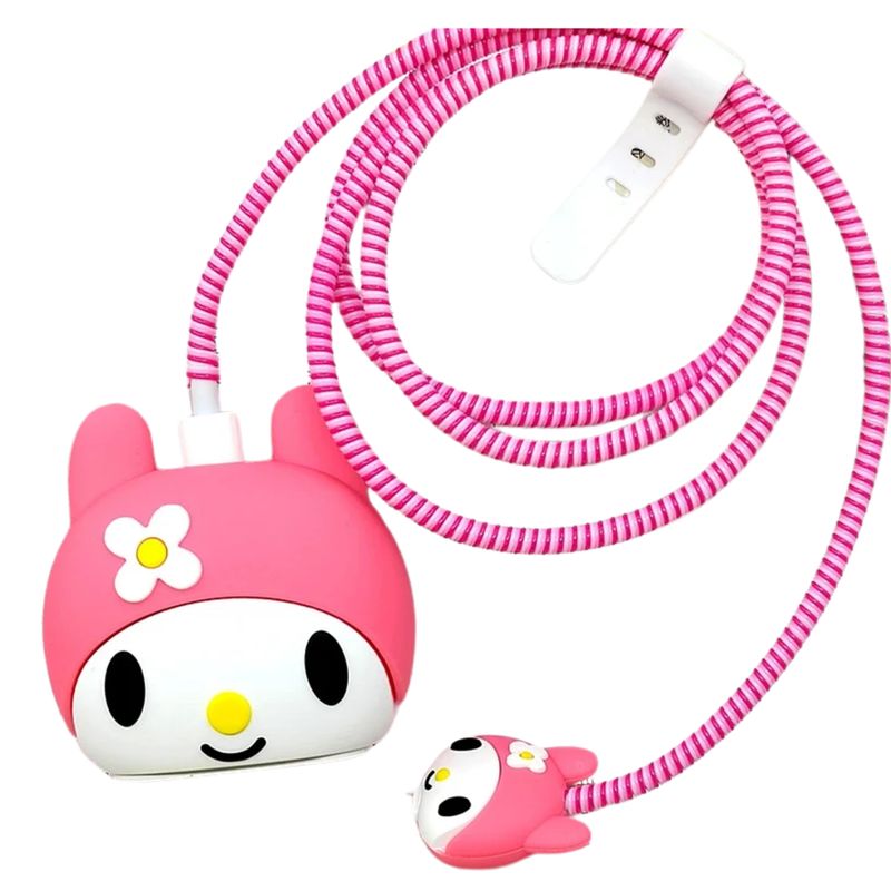 GENERICO - Funda Protectora Con Cargador De Silicona Suave My Melody