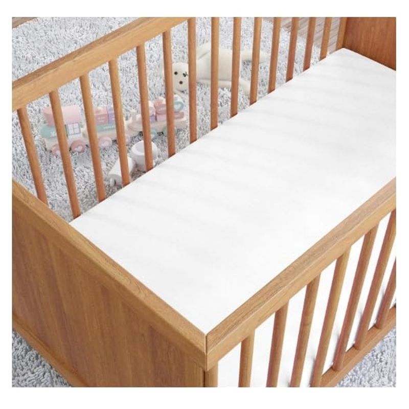 GENERICO - Set 2 sábanas bajeras jersey algodón para cuna BLANCO