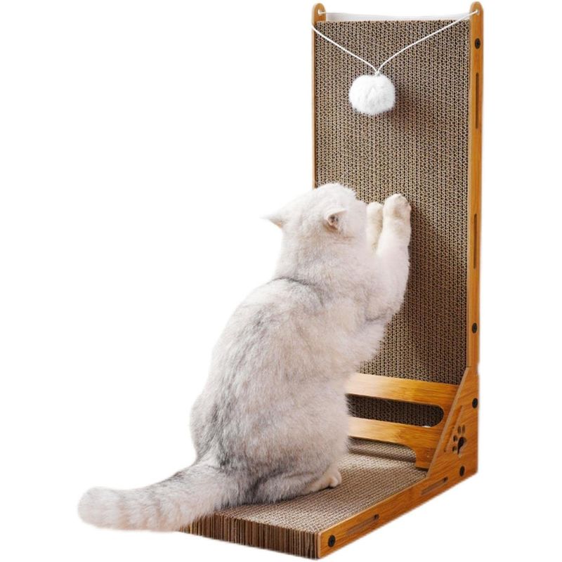 KUANGYE - Rascador Vertical L Cartón Para Mascota Gatos Antiestres