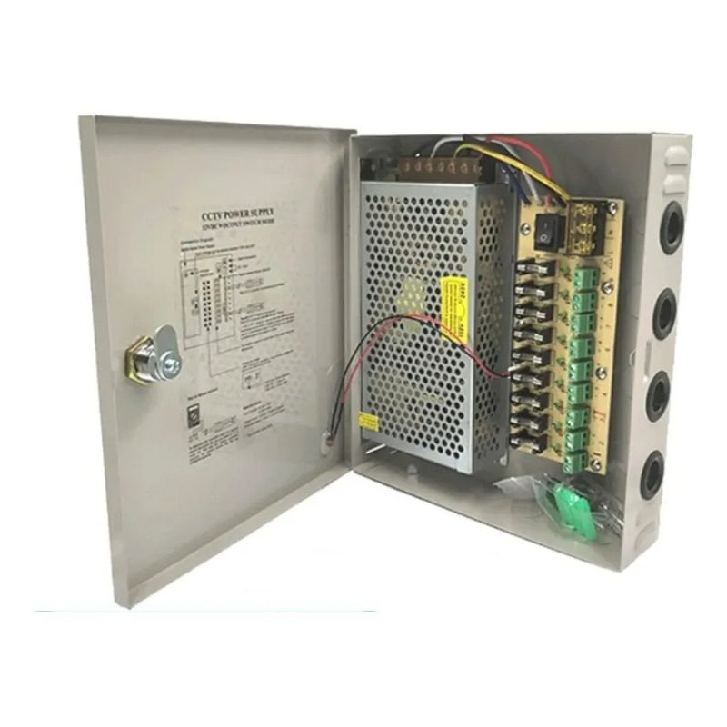 KUANGYE - Fuente De Poder Para 9 Cámara Cctv Dc12v 15a