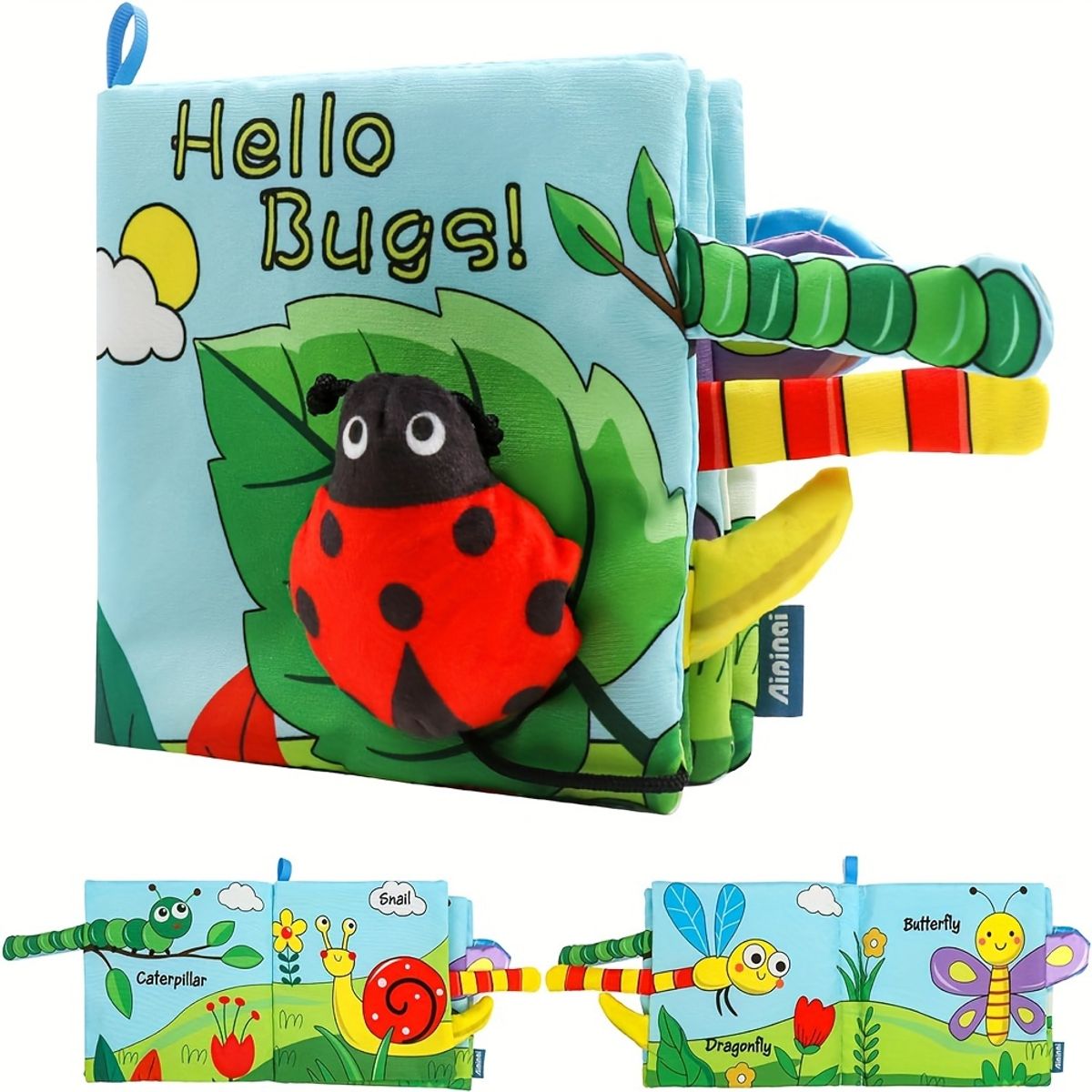 VATYERTY - Libros 3D táctiles para niños con tela suave y arrugada 3