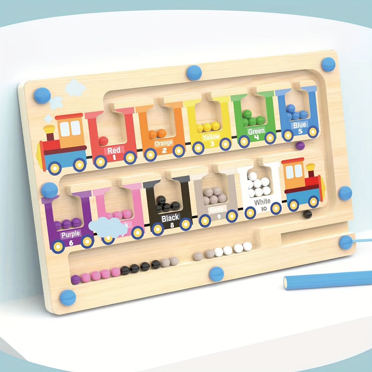 VATYERTY - Laberinto magnético trenes de colores