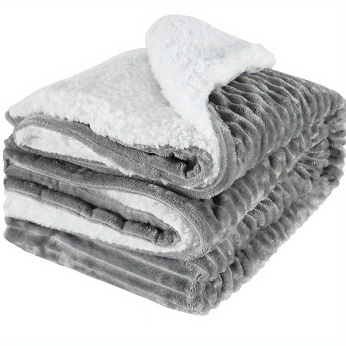 VATYERTY - Manta de Polar Para Bebé de 100 x 75 cm - Gris