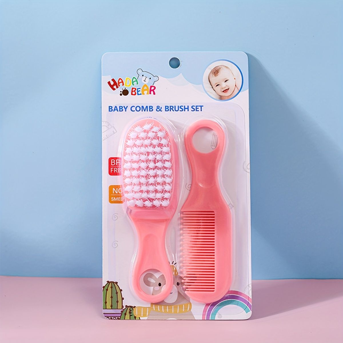 VATYERTY - Kit de 2 cepillos Para Bebés - Rosado