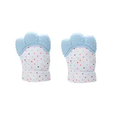 VATYERTY - Paquete de 2 Guantes Mordedor Para Bebés con Estampado de Lunares